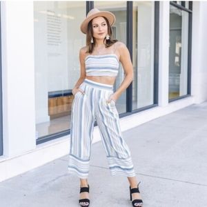 🆕️ Blue with White and Red lines pants